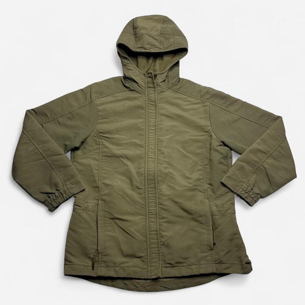 Vintage Y2K Nike Hooded Utility Jacket Olive Green Women’s XS